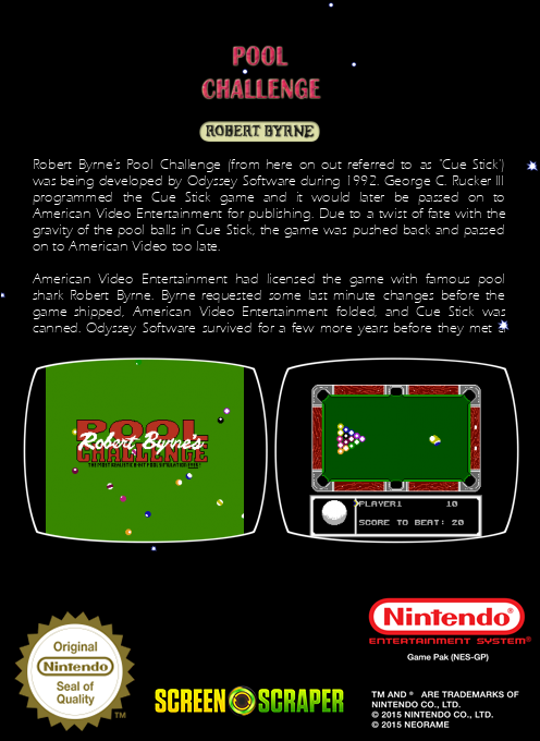 Robert Byrne's Pool Challenge — box-2D-back (SS)