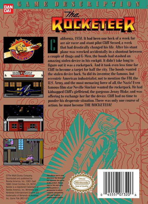 Rocketeer, The — box-2D-back (US)
