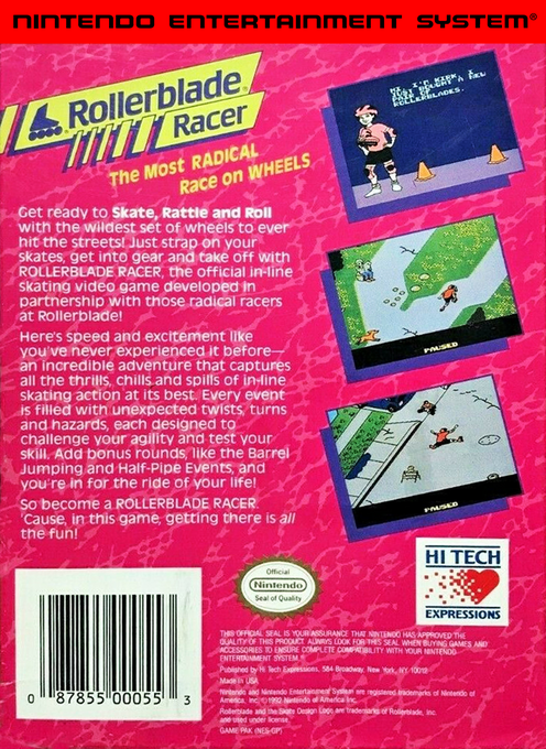 Rollerblade Racer — box-2D-back (US)