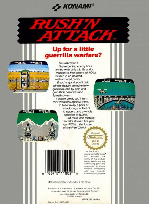Rush'n Attack — box-2D-back (EU)