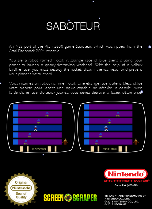 Saboteur — box-2D-back (SS)