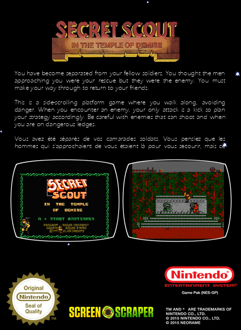 Secret Scout In The Temple Of Demise — box-2D-back (SS)