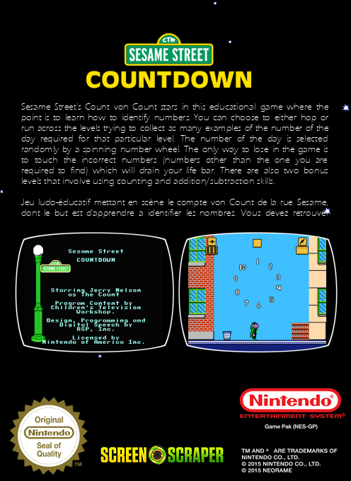 Sesame Street Countdown — box-2D-back (SS)