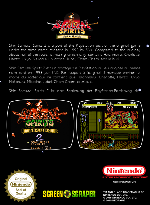 Shin Samurai Spirits 2 - Haoumaru Jigoku Hen — box-2D-back (SS)