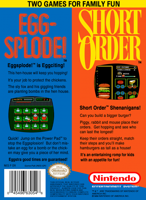 Short Order/eggsplode — box-2D-back (US)