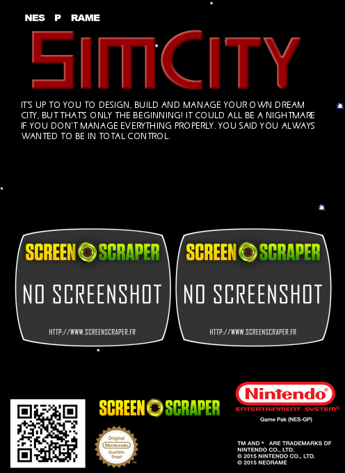 Sim City — box-2D-back (SS)