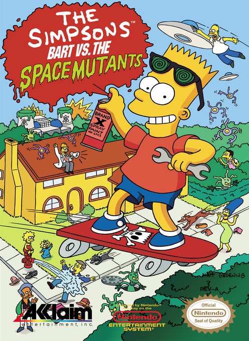 Simpsons - Bart Vs The Space Mutants, The box art