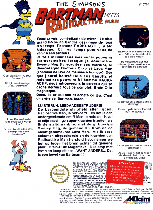 Simpsons - Bartman Meets Radioactive Man, The — box-2D-back (EU)