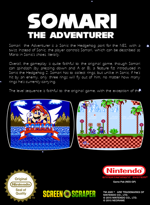 Somari The Adventurer — box-2D-back (SS)