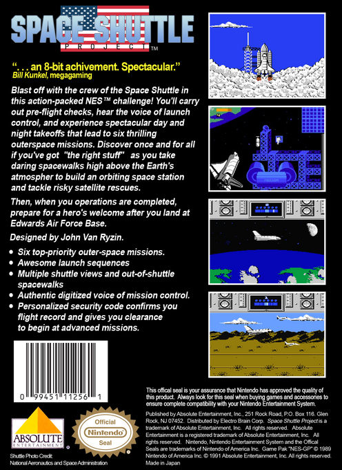 Space Shuttle Project — box-2D-back (US)