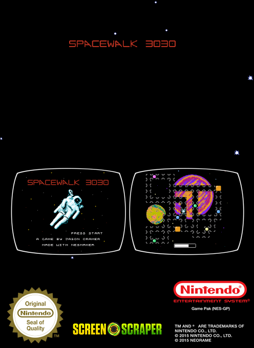 Space Walk 3030 — box-2D-back (SS)