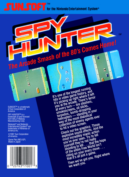 Spy Hunter — box-2D-back (US)