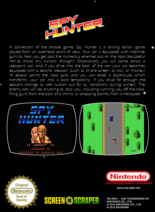 Spy Hunter — box-2D-back (SS)