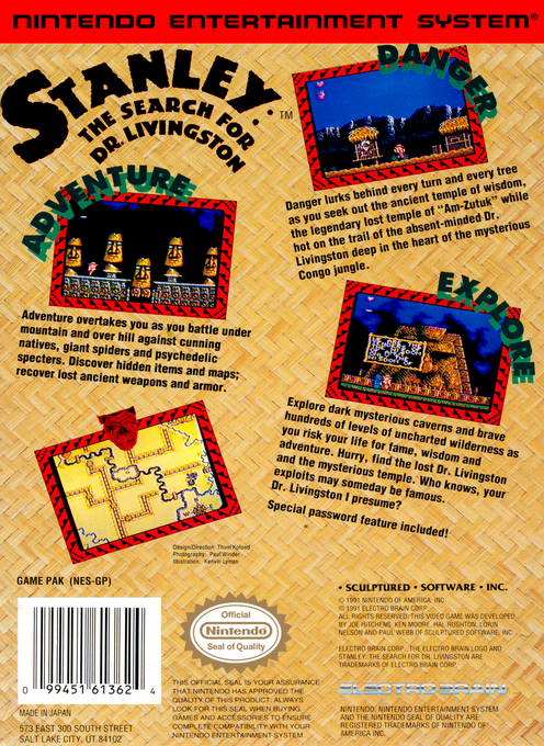 Stanley - The Search For Dr. Livingston — box-2D-back (US)