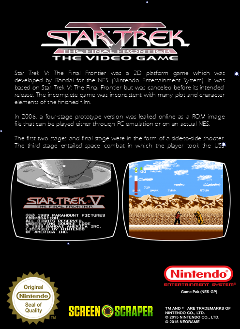 Star Trek 5 - The Final Frontier — box-2D-back (SS)
