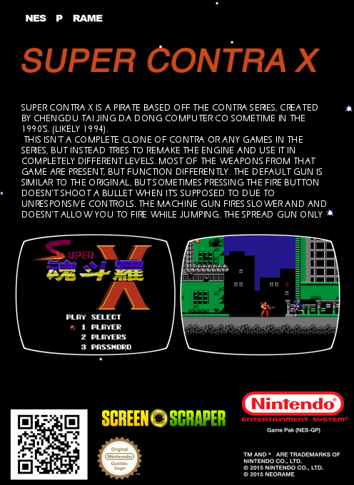 Super Contra X — box-2D-back (SS)