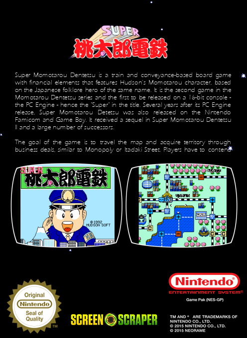 Super Momotarou Dentetsu — box-2D-back (SS)