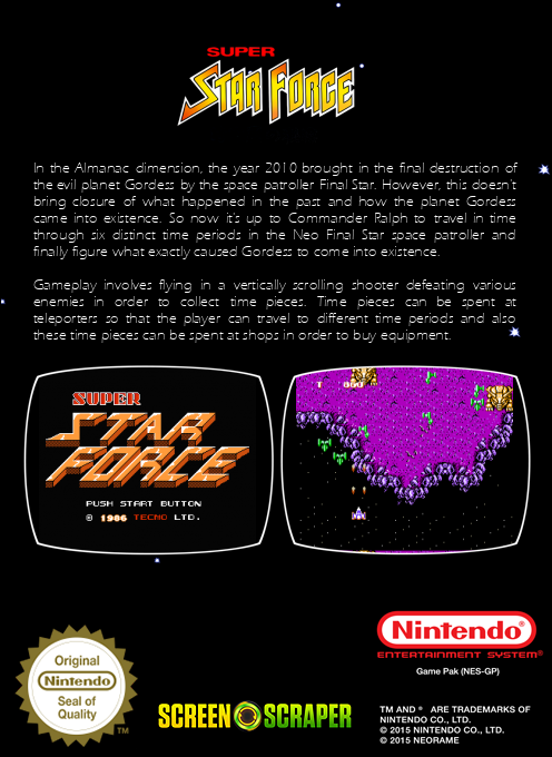 Super Star Force - Jikuureki No Himitsu — box-2D-back (SS)