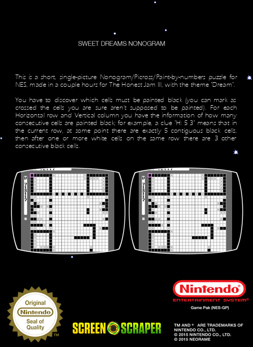 Sweet Dreams Nonogram — box-2D-back (SS)