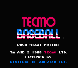 Tecmo Baseball — sstitle (US)