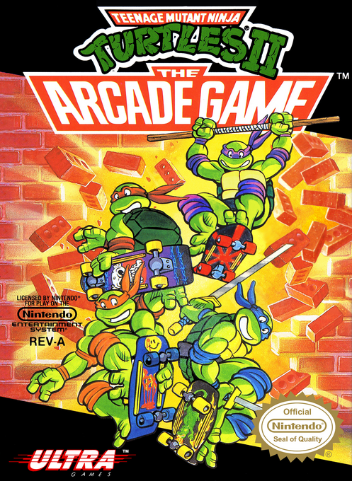 Teenage Mutant Hero Turtles II - The Arcade Game box art