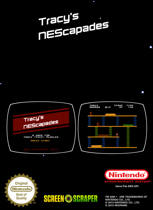 Tracy's NEScapades — box-2D-back (SS)