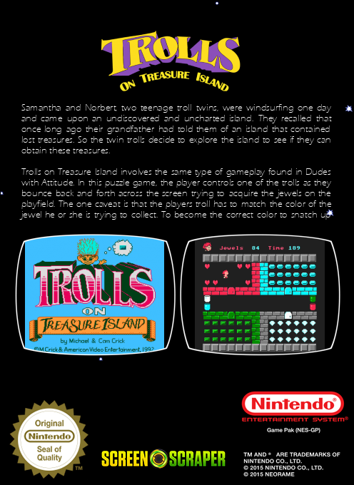 Trolls On Treasure Island — box-2D-back (SS)