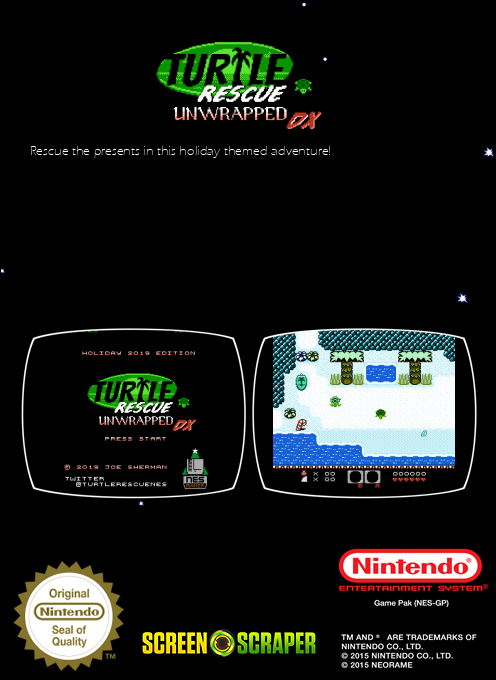 Turtle Rescue - Unwrapped Holiday Edition — box-2D-back (SS)