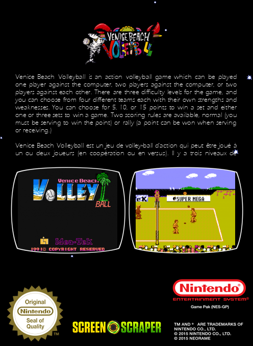 Venice Beach Volleyball — box-2D-back (SS)
