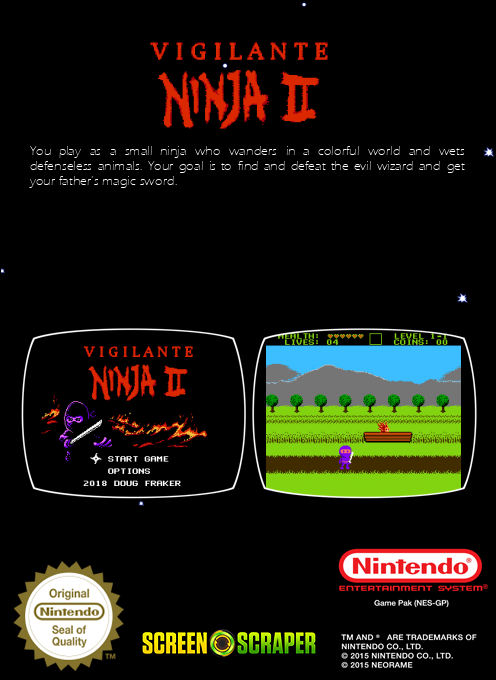 Vigilante Ninja II — box-2D-back (SS)
