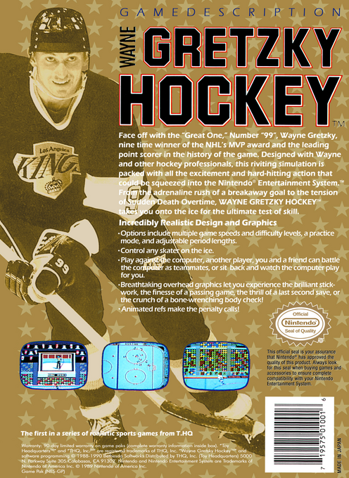 Wayne Gretzky Hockey — box-2D-back (US)