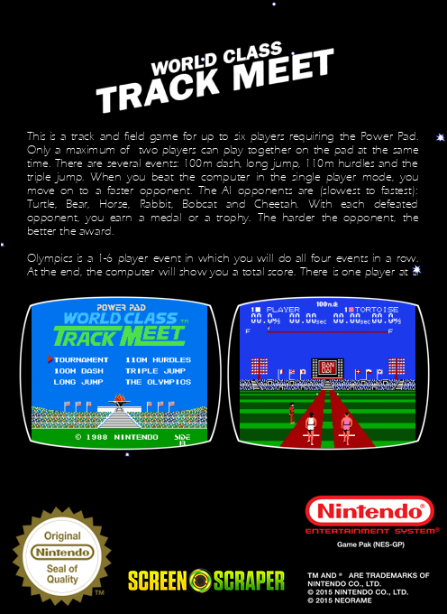 World Class Track Meet — box-2D-back (SS)