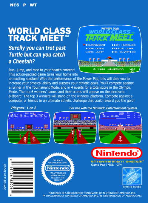 World Class Track Meet — box-2D-back (US)