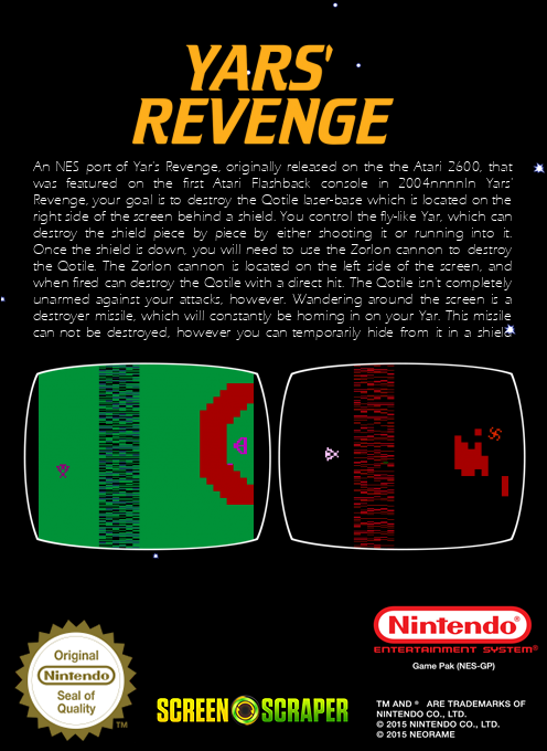 Yar's Revenge — box-2D-back (SS)