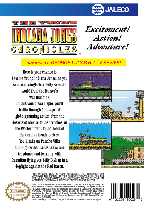 Young Indiana Jones Chronicles, The — box-2D-back (US)