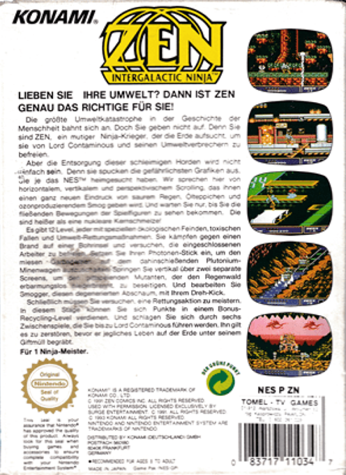 Zen Intergalactic Ninja — box-2D-back (DE)