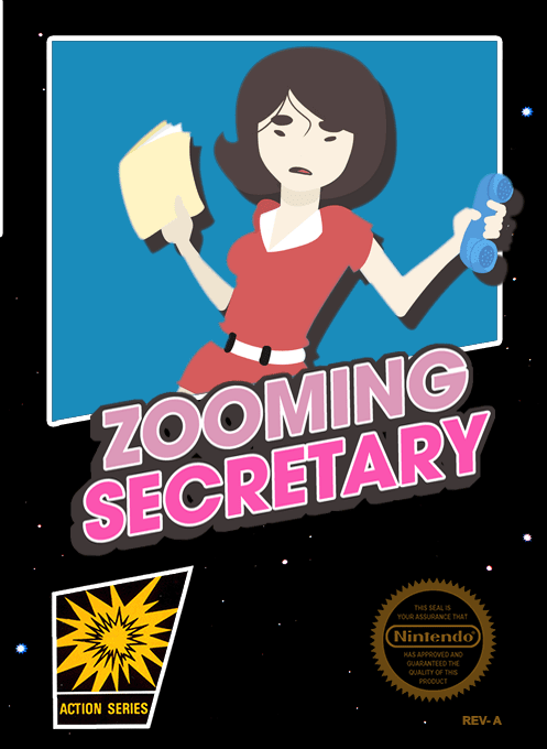 Zooming Secretary box art