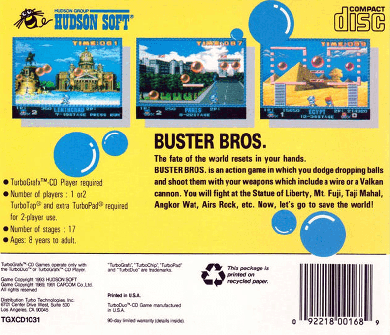 Buster Bros — box-2D-back (US)