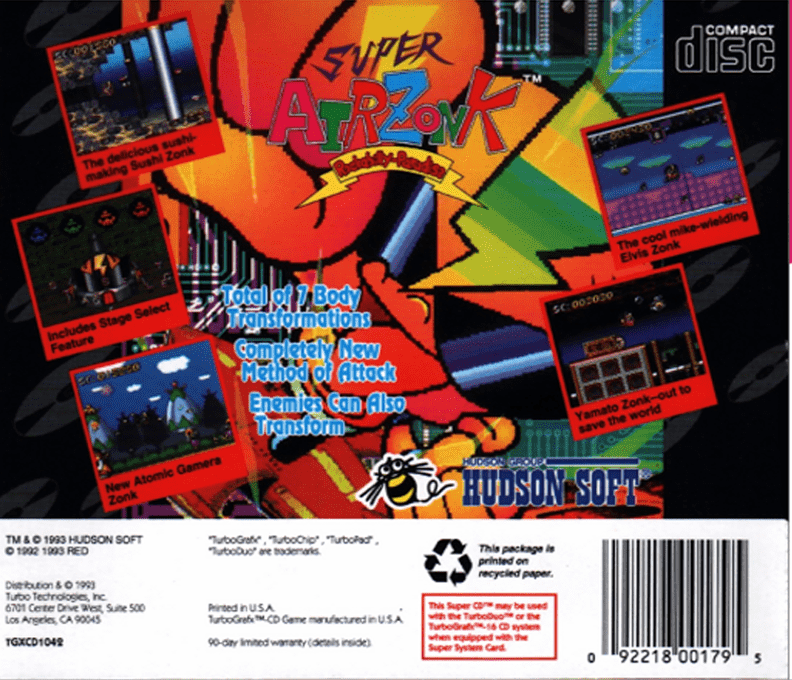Super Air Zonk - Rockabilly Paradise — box-2D-back (US)
