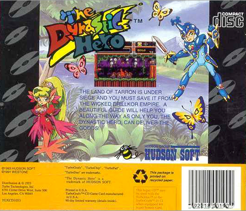 Dynastic Hero, The — box-2D-back (US)