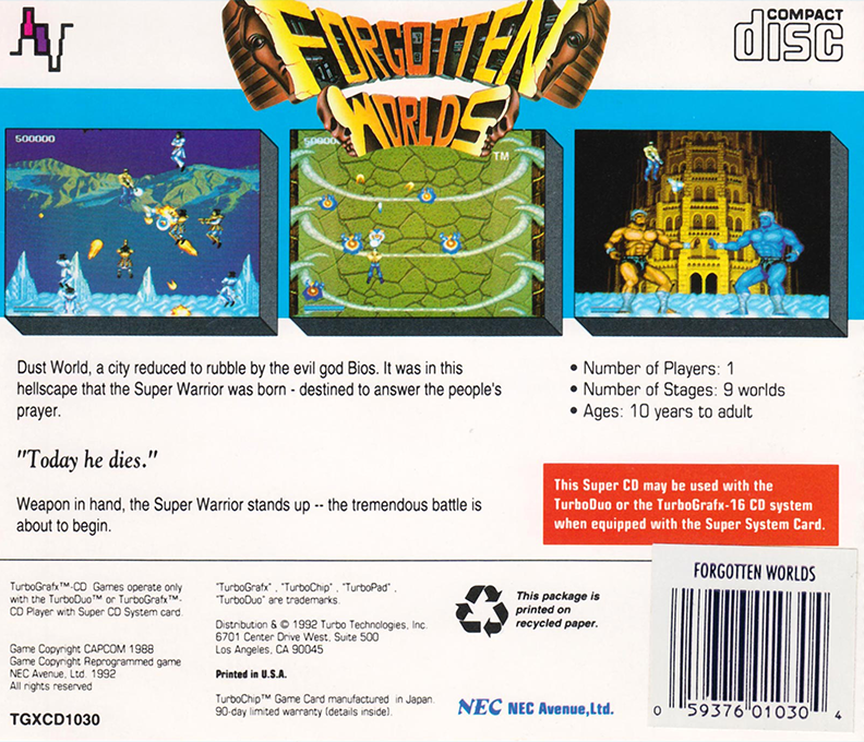 Forgotten Worlds — box-2D-back (US)