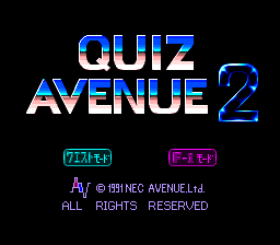 Quiz Avenue 2 — sstitle (WOR)