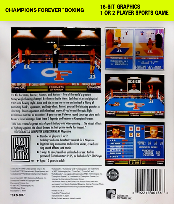Champions Forever Boxing — box-2D-back (US)