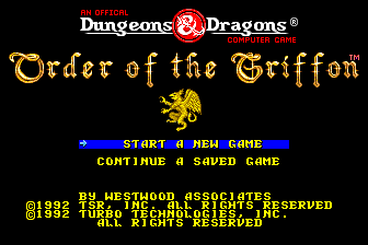 Dungeons and Dragons - Order of the Griffon — sstitle (US)