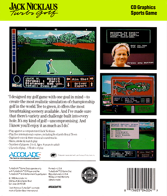 Jack Nicklaus' Turbo Golf — box-2D-back (US)