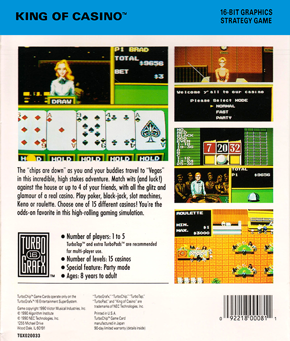 King Of Casino — box-2D-back (US)