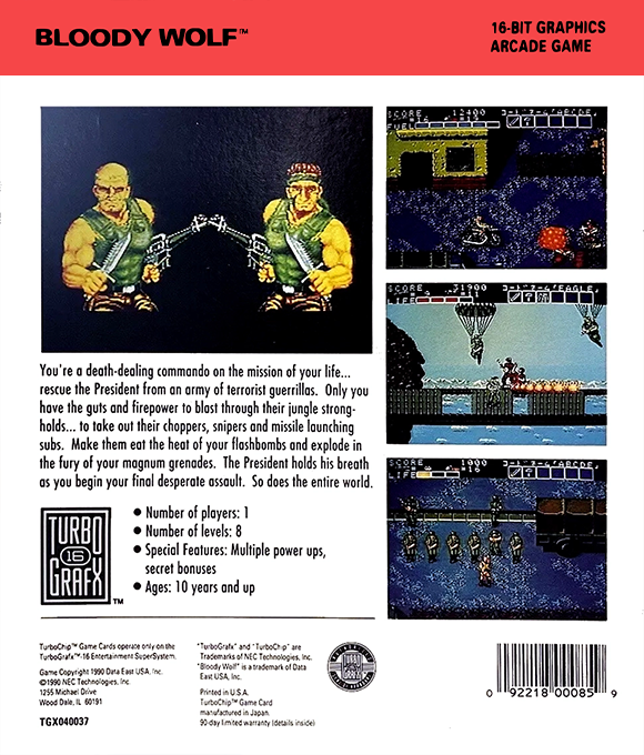 Bloody Wolf — box-2D-back (US)