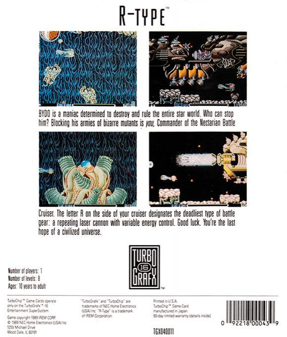 R-type — box-2D-back (US)