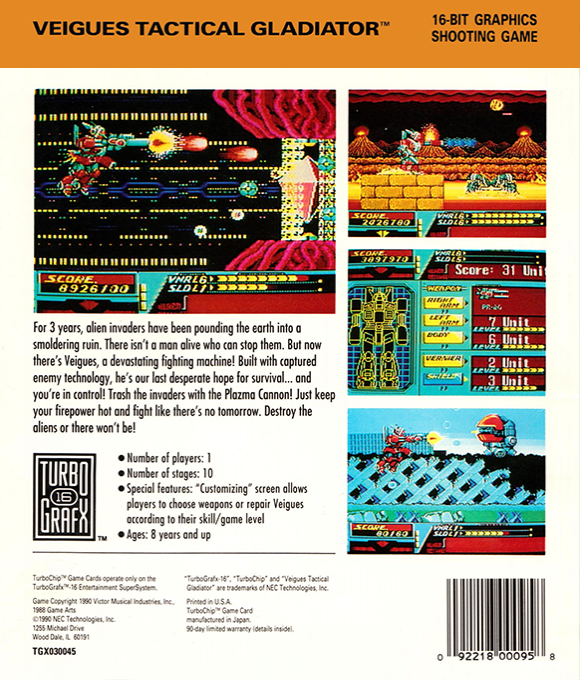 Veigues - Tactical Gladiator — box-2D-back (US)