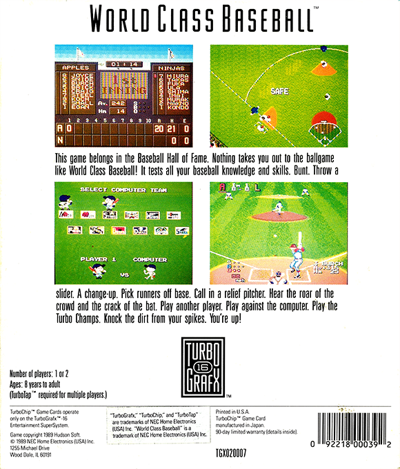 World Class Baseball — box-2D-back (US)